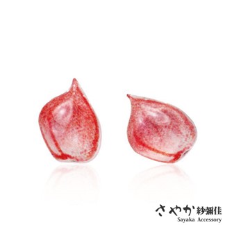 【Sayaka紗彌佳】925純銀淡雅花瓣造型耳環 -單一色系