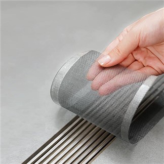 日本SP SAUCE排水溝專用黏貼式寬型毛髮過濾網(12x400公分)2入裝