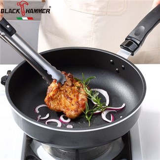 【義大利 BLACK HAMMER】黑釜鈦合金深煎鍋-鍋身 28cm (不含蓋)