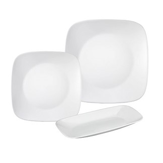 【美國康寧 CORELLE】純白3件式餐盤組(C35)