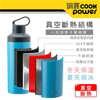 【CookPower 鍋寶】超真空陶瓷運動隨行瓶550ml二入組 (多色任選)