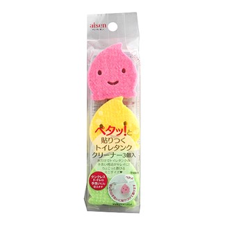 【特惠組】日本製造AISEN黏貼式洗臉台水滴海綿刷(1包3入)  4包裝