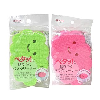 【特惠組】日本製造AISEN黏貼式大片雲朵浴室海綿刷2包裝