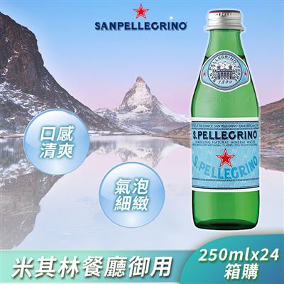 聖沛黎洛 天然氣泡礦泉水(250ml)*24入箱購