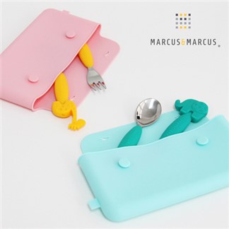 【MARCUS＆MARCUS】輕巧矽膠餐具收納袋(2色任選)