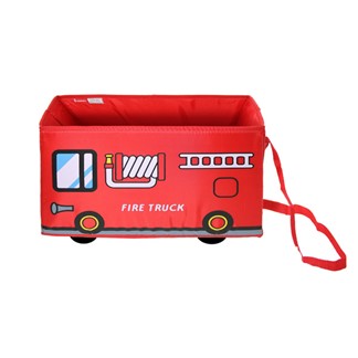 折疊式置物箱 玩具收納箱 消防車