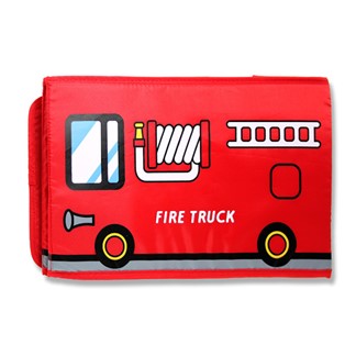折疊式置物箱 玩具收納箱 消防車