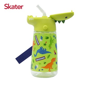 Skater 造型吸管型水壺(420ml)恐龍-綠