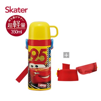 Skater不鏽鋼保溫水壺(直飲420ml+杯蓋組)閃電麥坤