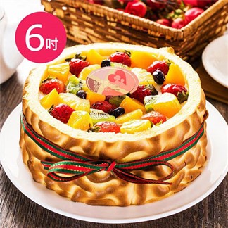 樂活e棧-母親節造型蛋糕-虎皮百匯蛋糕6吋1顆(母親節 蛋糕 手作 水果)