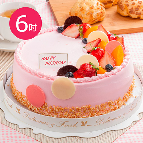 預購-樂活e棧-生日快樂造型蛋糕-初戀圓舞曲蛋糕(6吋／顆共1顆)