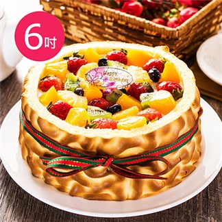 預購-樂活e棧-生日快樂蛋糕-虎皮百匯蛋糕(6吋／顆,共1顆)