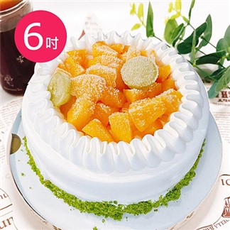 樂活e棧-母親節造型蛋糕-夏日芒果巧克力蛋糕6吋x1顆(水果 芋頭 布丁 手作)