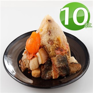 【華得水產】東港蒲燒鰻魚干貝粽10粒組(180g-粒)