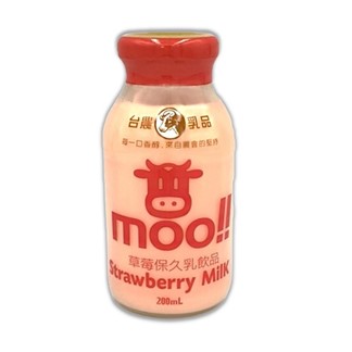 【台農乳品】moo!!保久乳飲品-草莓 (200ml x 24瓶)