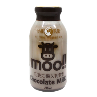 【台農乳品】moo!!保久乳飲品-巧克力 (200ml x 24瓶)