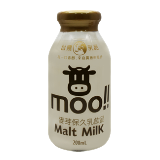 【台農乳品】moo!!保久乳飲品-麥芽 (200ml x 24瓶)