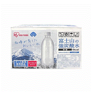 【IRIS OHYAMA】 富士山強氣泡水-無標籤款 500ml