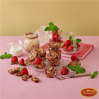 【超比食品】纖女系燕麥脆片-微甜草莓100g X4包