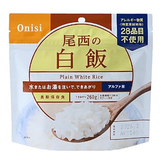 日本尾西Onisi 即食沖泡白飯100g(任選)