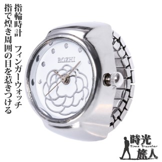 【時光旅人】綻放山茶花造型錶戒指指輪時計