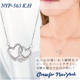 【日本Crossfor New York】【純潔的心】純銀懸浮閃動項鍊