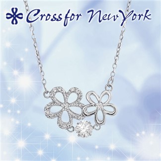 【日本Crossfor New York】【綻放】純銀懸浮閃動項鍊