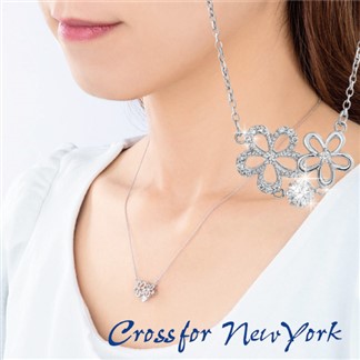【日本Crossfor New York】【綻放】純銀懸浮閃動項鍊