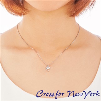 【日本Crossfor New York】【相信愛情】純銀懸浮閃動項鍊