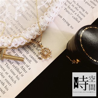 『時空間』典雅鏤空花朵珍珠鑲鑽交織造型(14Kgpゴールド)項鍊 -單一款式