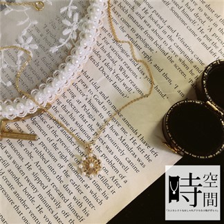 『時空間』典雅鏤空花朵珍珠鑲鑽交織造型(14Kgp????)項鍊 -單一款式
