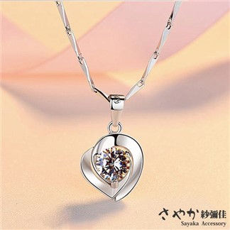 【Sayaka紗彌佳】浪漫心情鍍銀鑲鑽項鍊