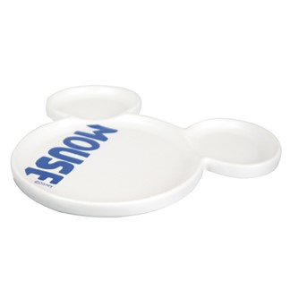 迪士尼經典造型點心盤-白色米奇款(聯名特色店)