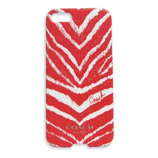 COACH 斑馬紋iPhone5手機保護殼(紅)
