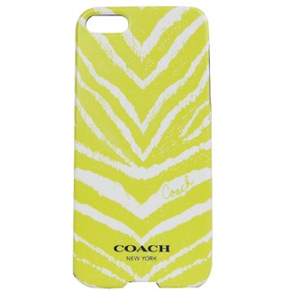 COACH 斑馬紋 iPhone 5 手機保護殼(黃)