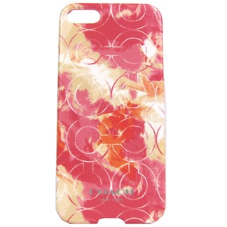 COACH 花卉塗鴉 iPhone 5 手機保護殼(粉紅)