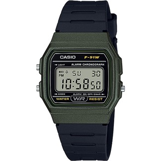 CASIO 簡約復古造型電子流行腕錶F-91WM