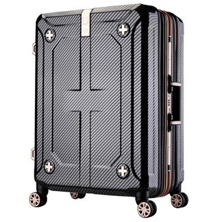 日本LEGEND WALKER 6707-60-24吋 可擴充行李箱 碳纖黑