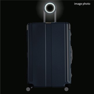 日本LEGEND WALKER 6720-25吋 發光圓環把手行李箱 非洲黑