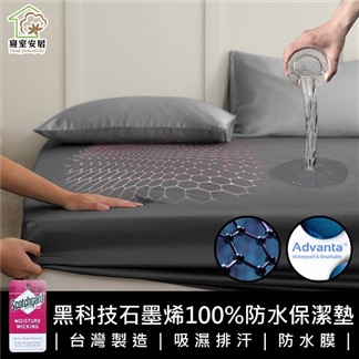 【寢室安居】黑科技石墨烯100%防水保潔墊(全尺寸均一價)