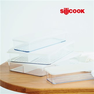 【silicook】大型食材4件組 850ml&1900ml 附2隔版 組合B