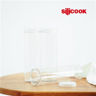 【silicook】圓型直筒收納盒 1200ml 三件組