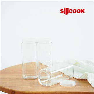 【silicook】方型直筒收納盒 1200ml 三件組