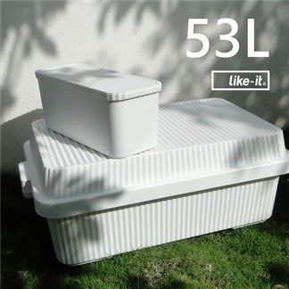 日本Like-it 戶外型防水可堆疊收納箱 53L(含專用盒)