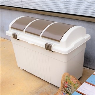 日本RISU 戶外大容量三分類環保多功能垃圾桶收納桶-100L