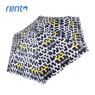 【rento】碳纖輕量黑膠晴雨傘(塗鴉-深藍)
