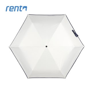 【rento】防曬彩膠素色迷你傘(白練)