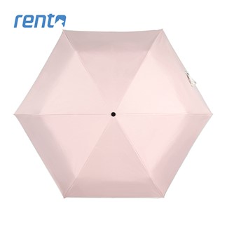 【rento】防曬彩膠素色安全自動傘(撫子)