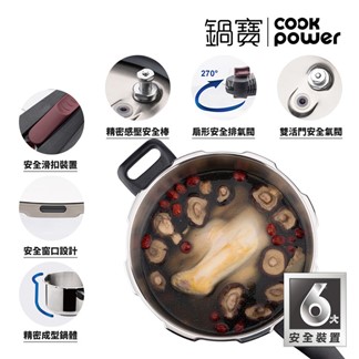 【CookPower鍋寶】 歐風快鍋6L IH／電磁爐適用 (6L快鍋含蓋*1+