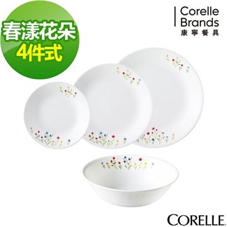 【CORELLE 康寧】春漾花朵4件式餐碗組 (D02)